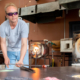 inside the glass blowing studio