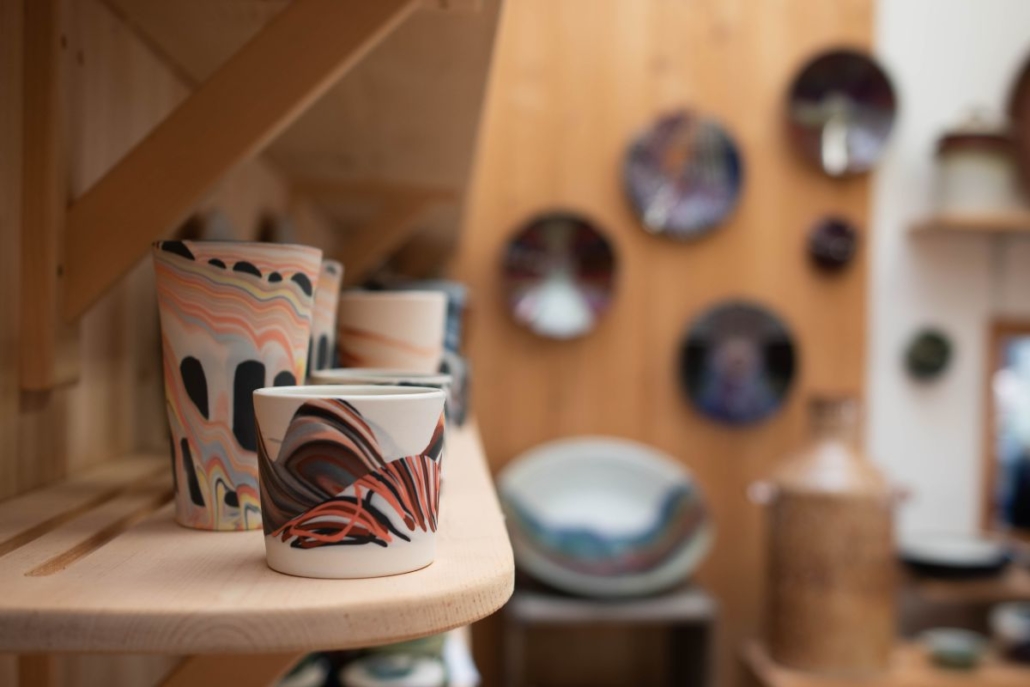 Cups at Orcas Island Pottery