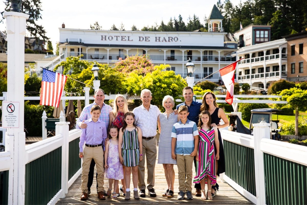 Family at Roche Harbor . Photo by Kim Bamberg of La Vie Photo
