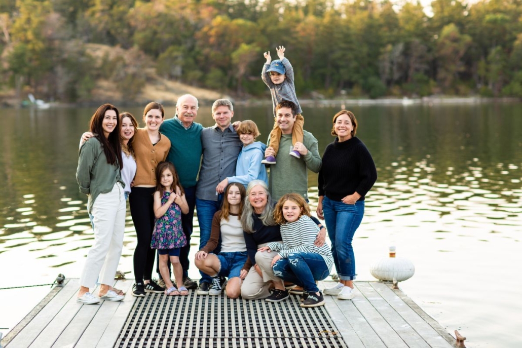 Multiple generations on the dock. Photo by Kim Bamberg of La Vie Photo