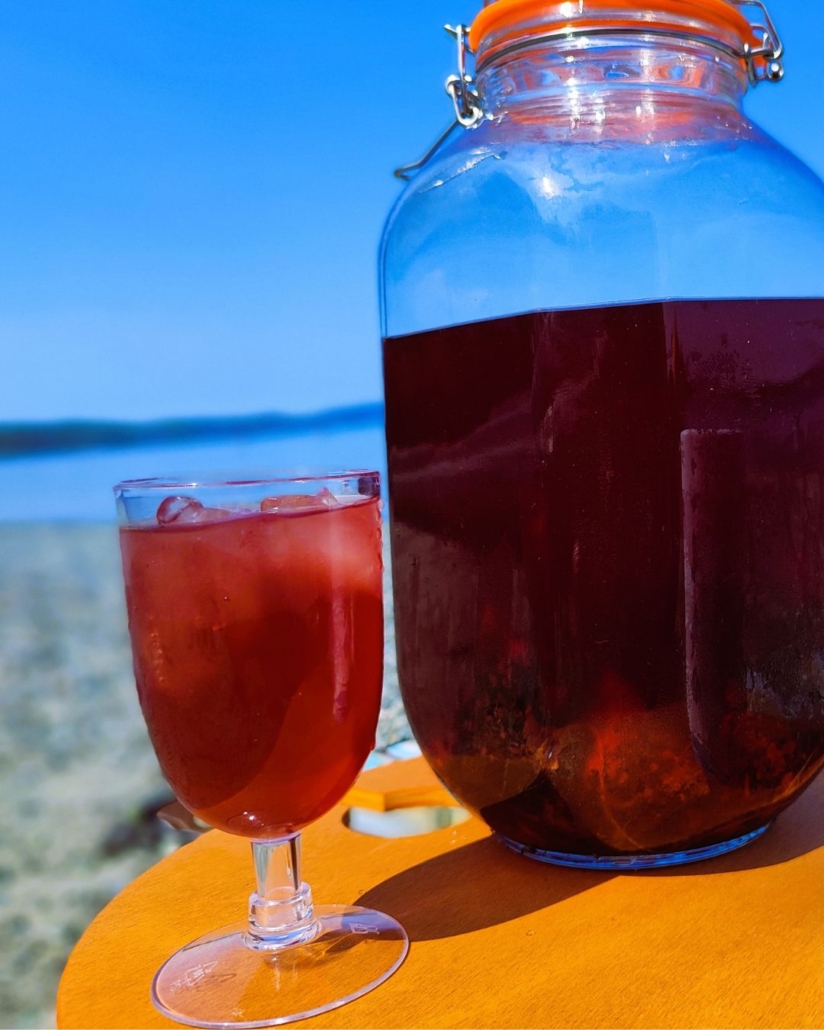 tea at 4th of july beach on San Juan Island