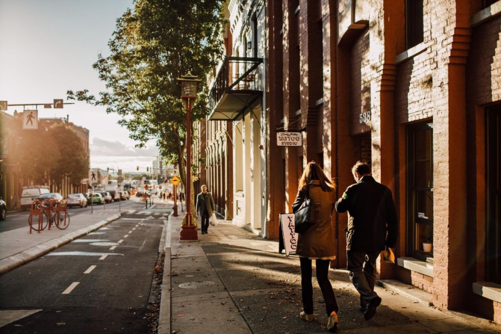 Shopping in downtown Victoria