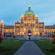 Christmas at the Parliament Buildings in Victoria BC